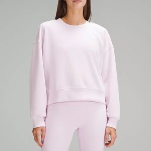Lululemon Perfectly Cropped Crew Softstreme Strawberry Milkshake